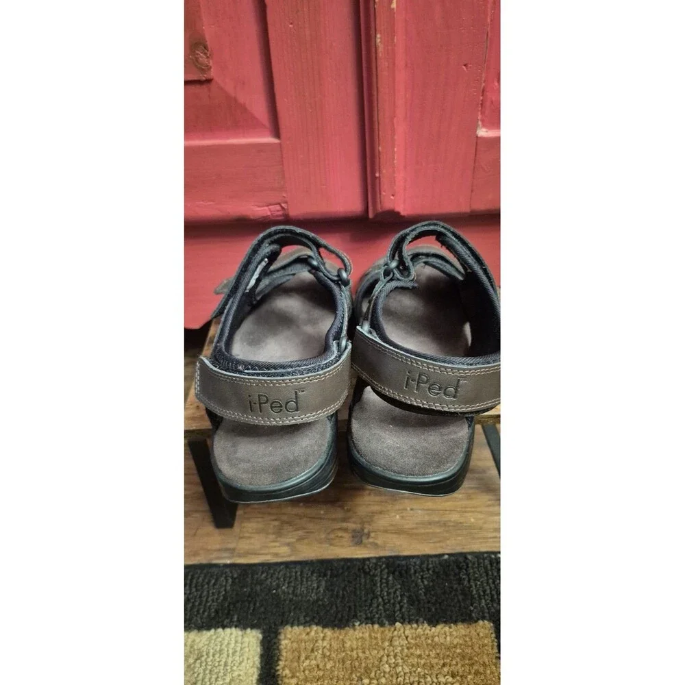iPed 9 Brown Leather Rocker Bottom Sandals  Orthopedic Comfort Walking Shoes EUC